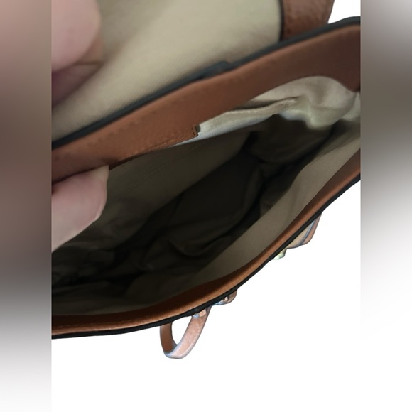 CHLOE bag | See by Chloe brown pebbled leather backpack purse with gold hardware - Picture 6 of 11